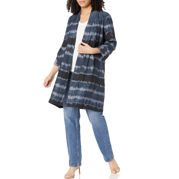 Johnny Was Celestial Edit Indigo Wave Kimono - Picture 2 of 11